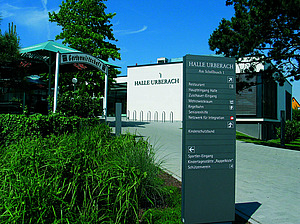 Eingangsbereich der Halle Urberach