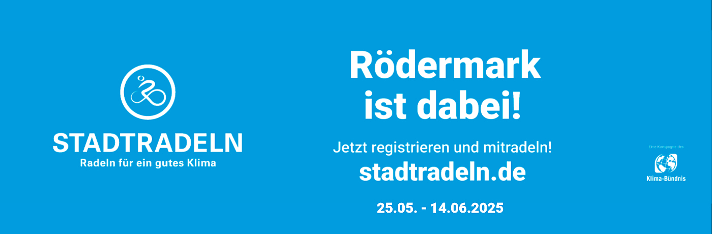 Stadtradeln 2025, Rödermark ist dabei vom 25.5. bis 14.6.2025